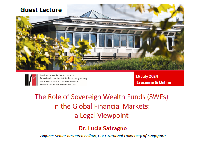 The Role of Sovereign Wealth Funds in the Global Financial Markets: a Legal Viewpoint